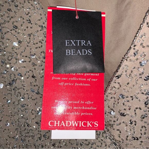 NWT Vintage Champagne Sequin Wrap Women’s 8 Cardigan Jacket Cover Sweater Party - Picture 10 of 10